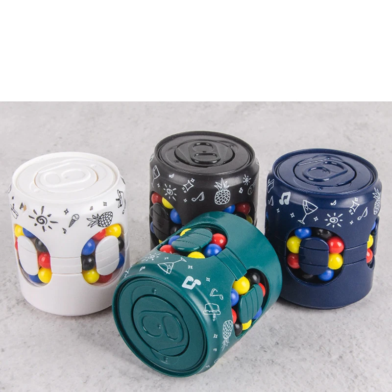 Zabawka 3D Obrotowa Magiczna Fasola do Kręcenia Palcami dla Dzieci i Dorosłych - Edukacyjna Gra Puzzle z Koralikami, Redukująca Stres i Pomocna w Nauce