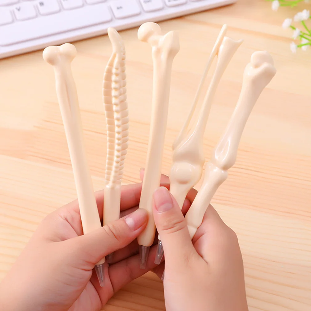5PCS Bone Shape Ball Point ปากกาแปลกเครื่องเขียนพยาบาลนักเรียนหมอเครื่องเขียนของขวัญขายส่ง Dropshipping