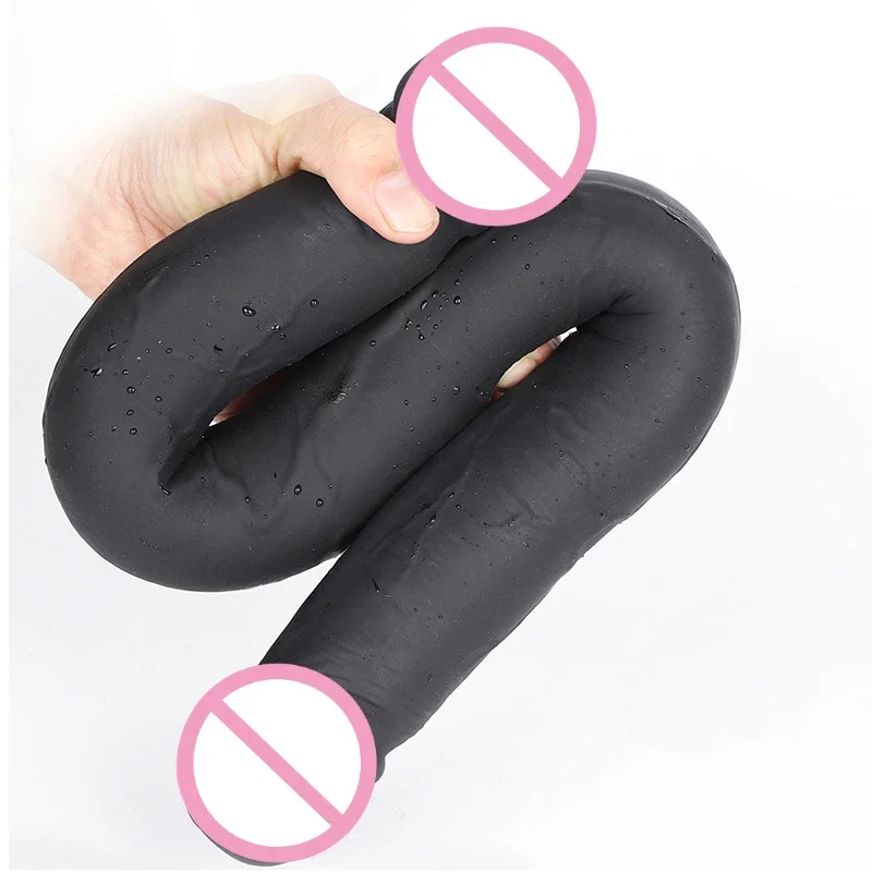 Liquid Silicone Double Headed Dildo 39/49cm Long Dildos Realistic Penis Big Dick Sex Toys for Women Lesbian Anal Butt Plug