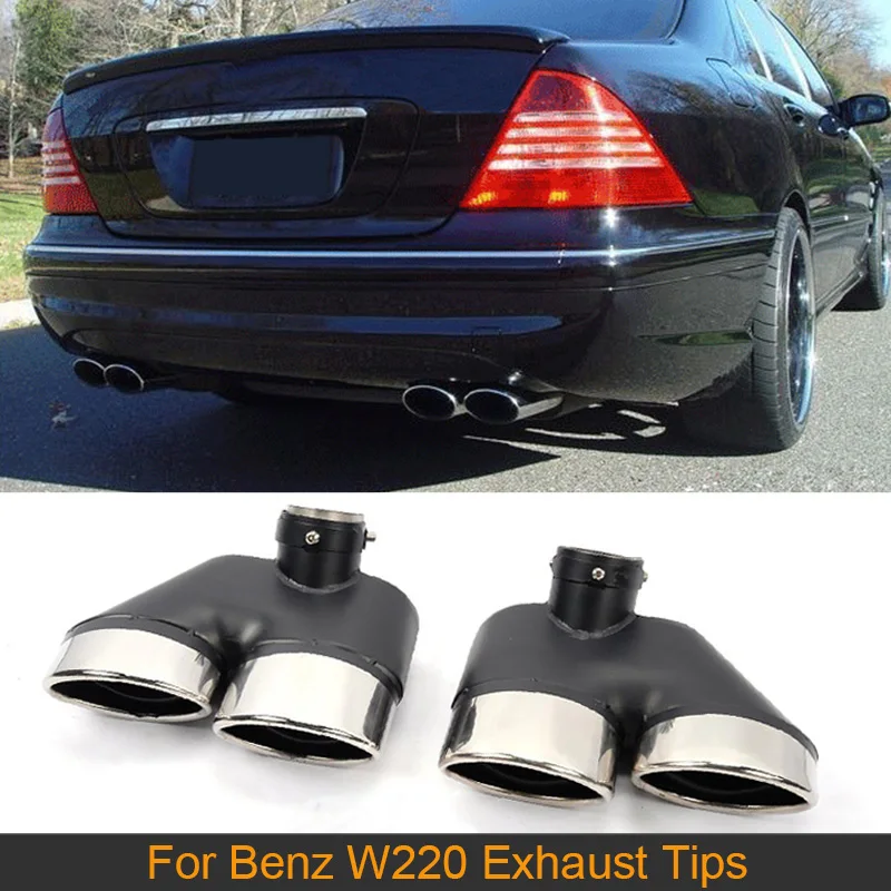 Statinless Steel Car Exhaust Tips for Mercedes Benz W220 AMG End Muffler Exhaust Tips Pipes