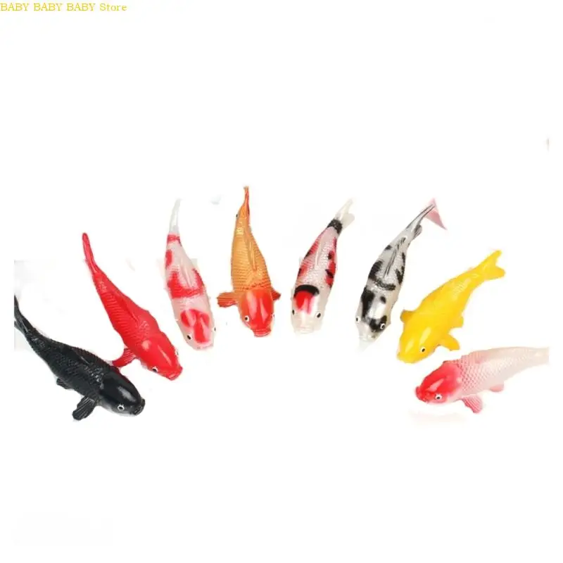 

Q81A 8pcs искусственная фигурная фигурки набор реалистичных ПВХ Фигура Фигура рыб