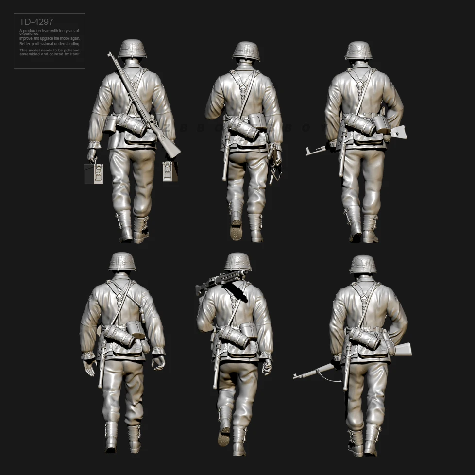 50mm Resin Soldier model kits figure colorless and self-assembled （3D Printing ） TD-4297