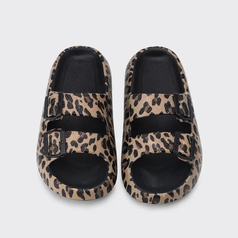 Trend Summer Leopard Pattern Ladies Home Shoes Non-slip Cosy Slides Outdoors Seabeach Sandals for Women Slippers Flip Flops New