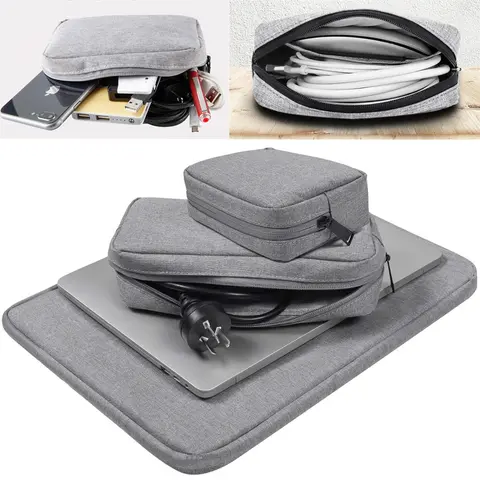 1pc Storage Bag Cable Cord Organizer Portable Digital Storage Bag for Watch,Cable,Power Bank,Charger,Charging Cords,Mouse