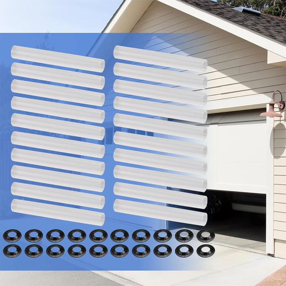 

20Pcs Garage Door Hinge Quiet Roller Sleeves 80mm Precision Bearings Roller Shaft Gaskets for Rollers with Clean Stems