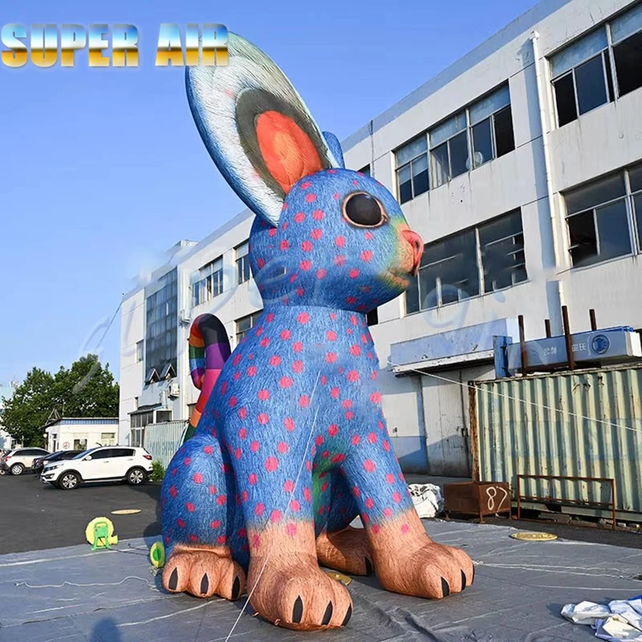 Nowy produkt, niestandardowe logo reklamowe, dmuchany królik, kreskówkowy dmuchany królik na targi.