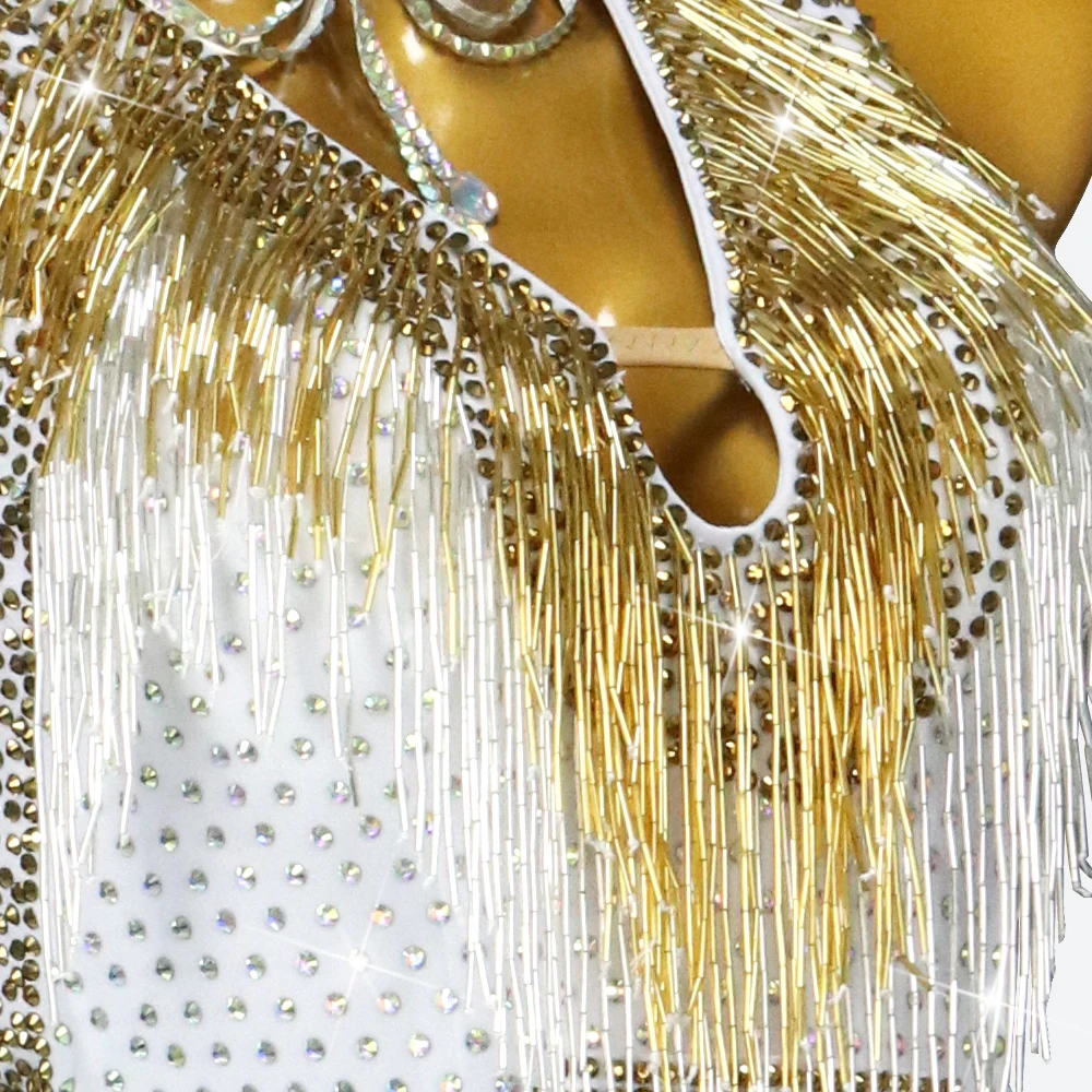 Abiti da festa Abito da ballo latino 2025 Midi Abito da sera da donna Sala da ballo Gonna da ballo sexy Pratica Costumi da ballo da sera per ragazze