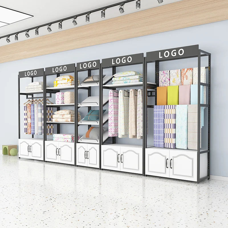 

Four-piece quilt core pillow Home textile store display rack Showcase Container storage shelf Fabric rack