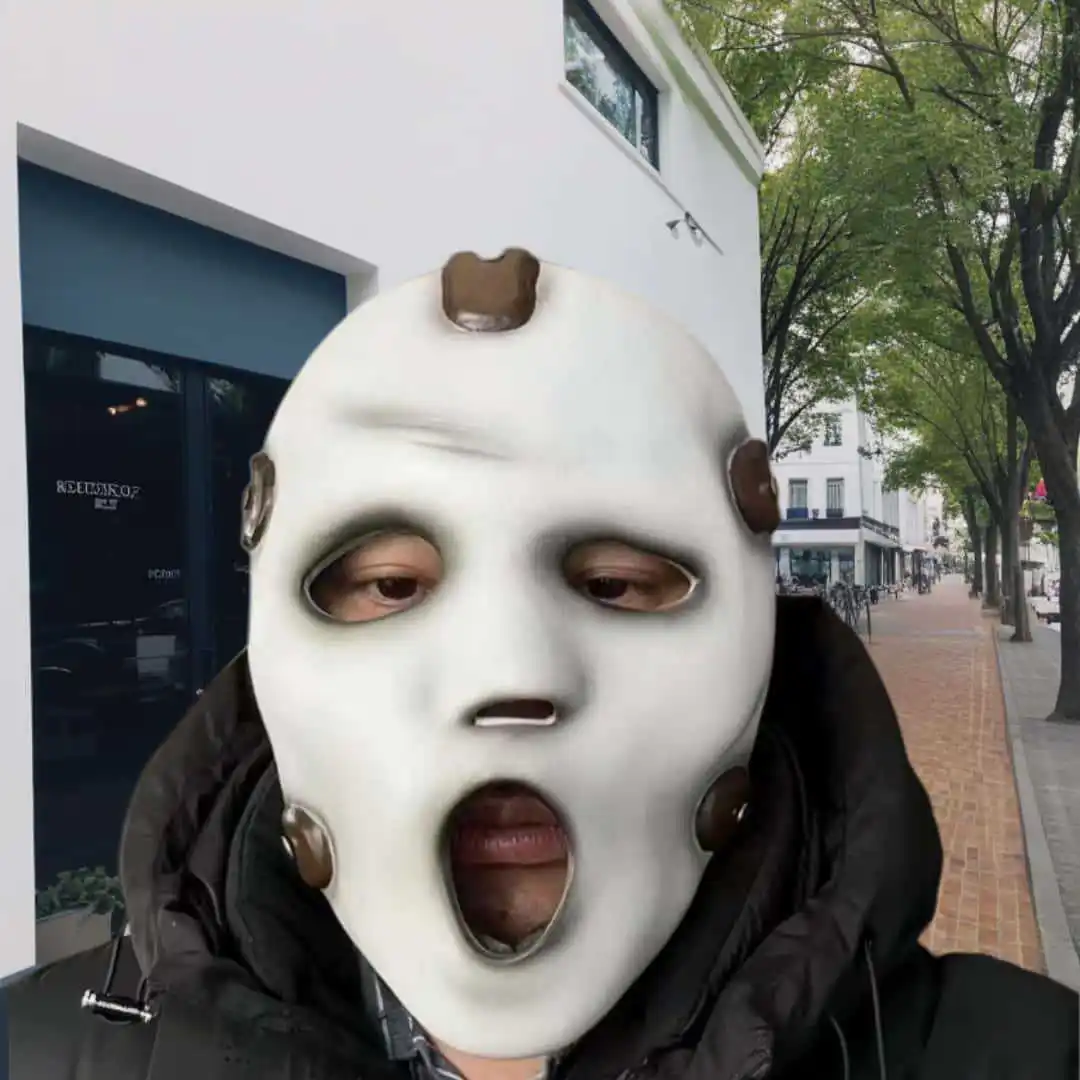 

Halloween Easter Mask Crafts Scream Party Cosplay Resin Mask Adjustable to Wear