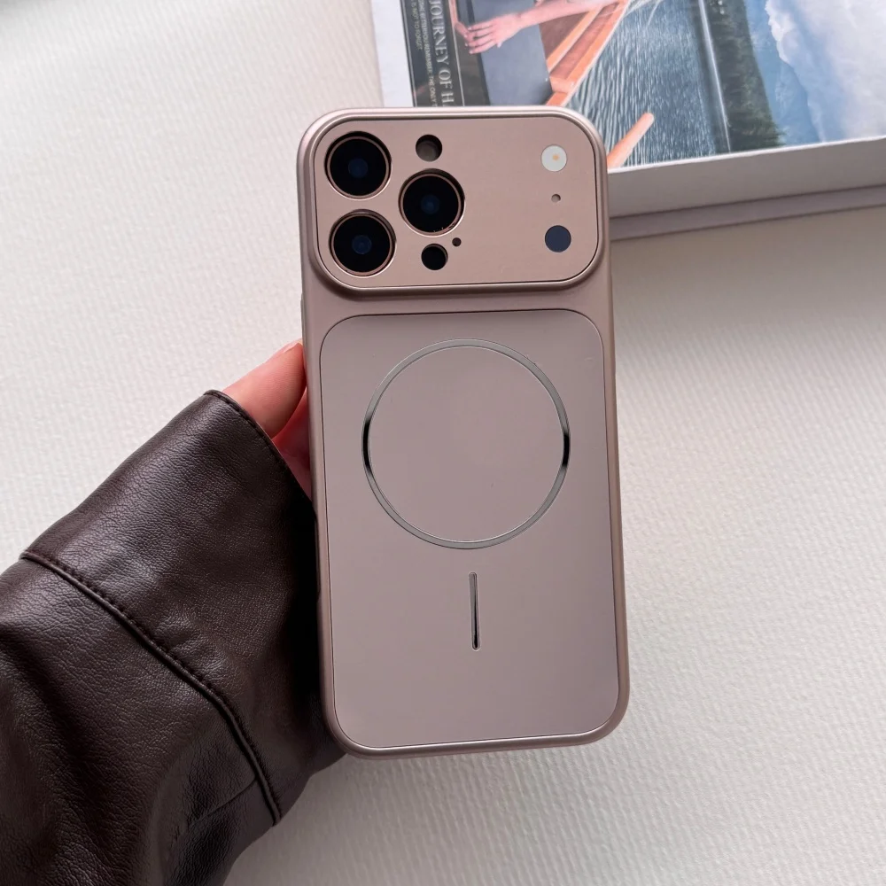 Funda protectora de teléfono con Nano lente esmerilada de lujo Original para iPhone 17 Pro Max 16 15 14 13 17 para cubierta mate de armadura magnética Magsafe