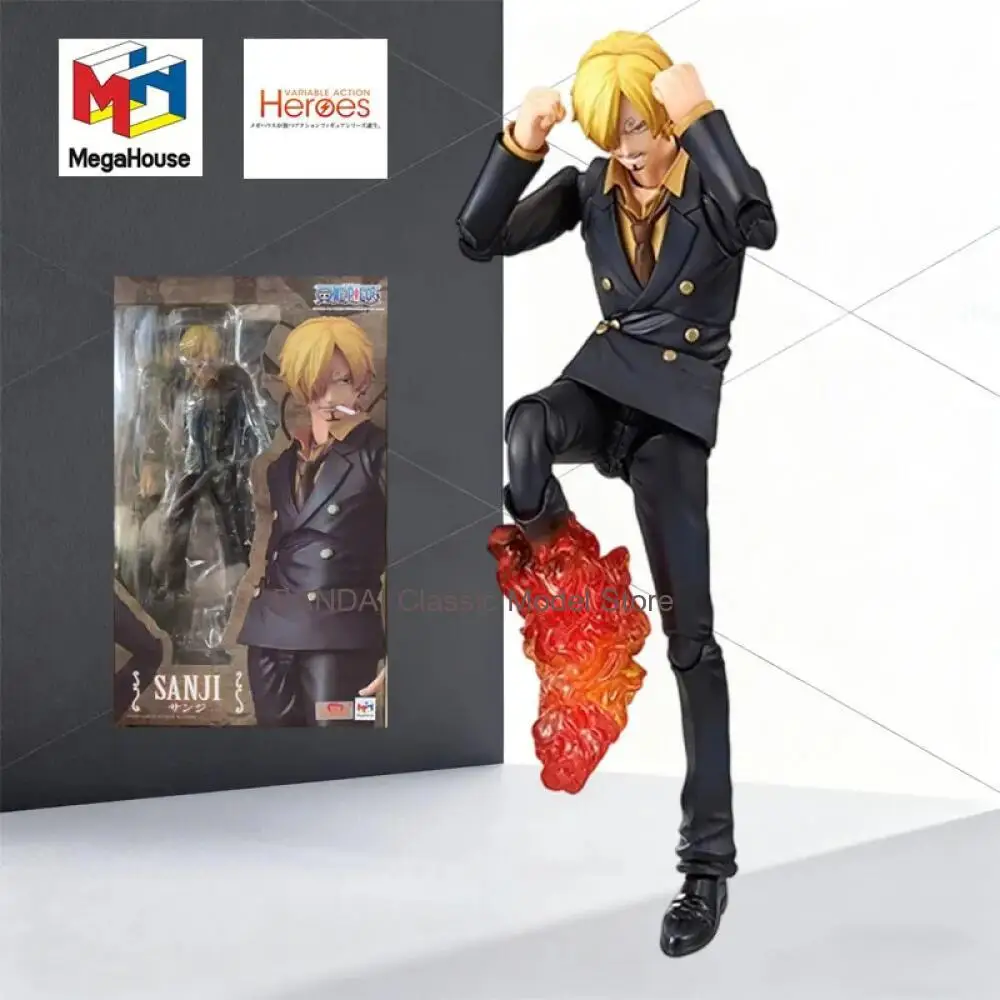 MegaHouse Original MODEL KIT Variable Action Heroes  ONE PIECE Sanji  Anime Action Figure Model for Boys 180mmFoam Box Packing