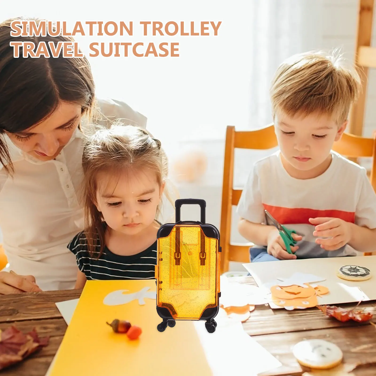 5-częściowy zestaw walizek dla dzieci do zabawy w podróże z gładkimi kółkami, przyjazny dla dzieci, lekki, zapewniający kreatywną zabawę i sortowanie