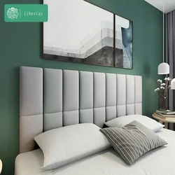Nordic Cloth Headboard Anti-collision 3D Tatami Bed Soft Cushion Bedroom Self-adhesive Wall Sticker Modern Libertas Sofa Back