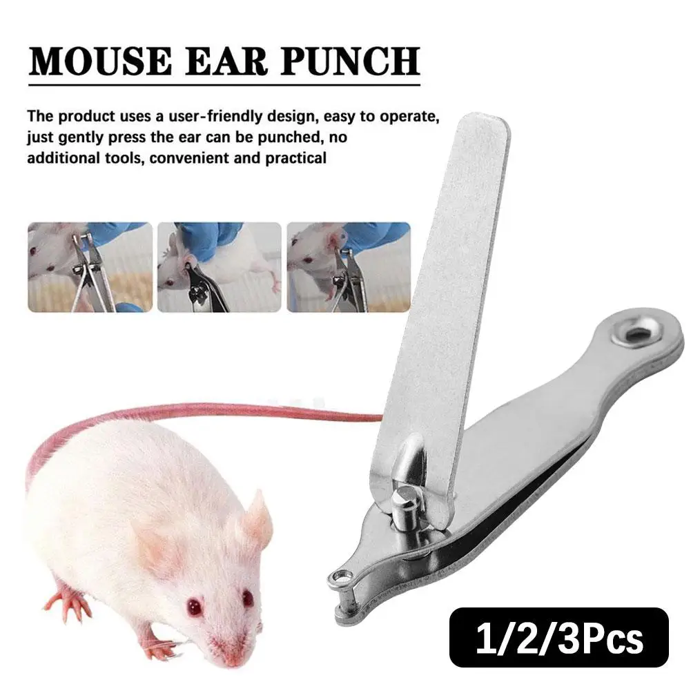 1PCS Professional Rodent Pet Mouse Rat Hole Punch Lab Hamster Mark Steel Plier Marking Experiment Stainless Ear 2mm Supplie W5J5