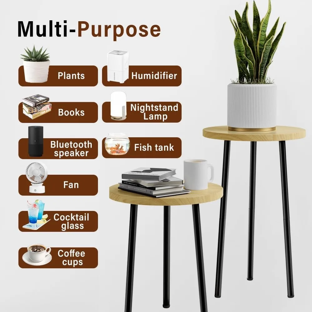 حامل نباتات خشبي حديث مكون من قطعتين: شاشة زاوية داخلية/خارجية قابلة للتعديل للنباتات والديكور #5