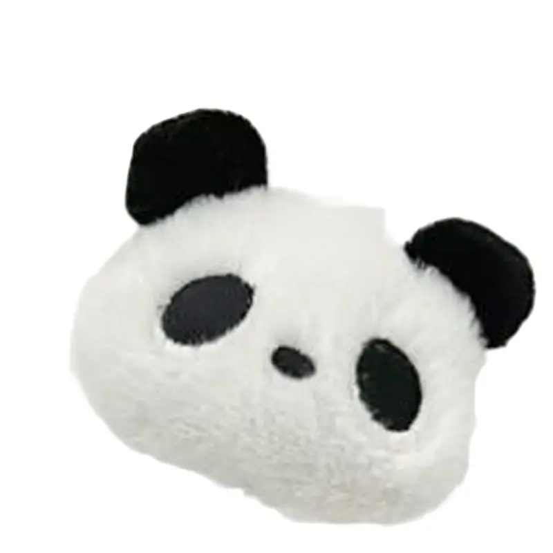 8pcs/lot 6.5*5.5cm New Cartoon Plush Big White Panda Patches DIY Cotton-filled Accessories Headwear Clothing  Materials