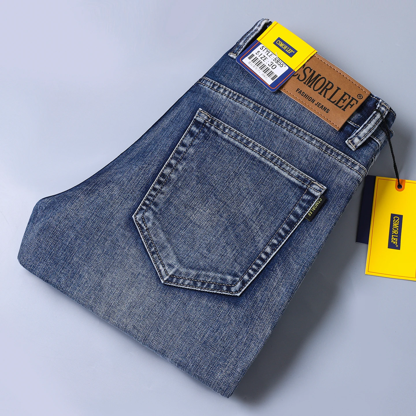 

Guangzhou Xintang Yuyi Goods Thirteen Rows Men's Spring Hong Kong High End Jeans Lightweight Luxury Trendy Brand Straight Leg...