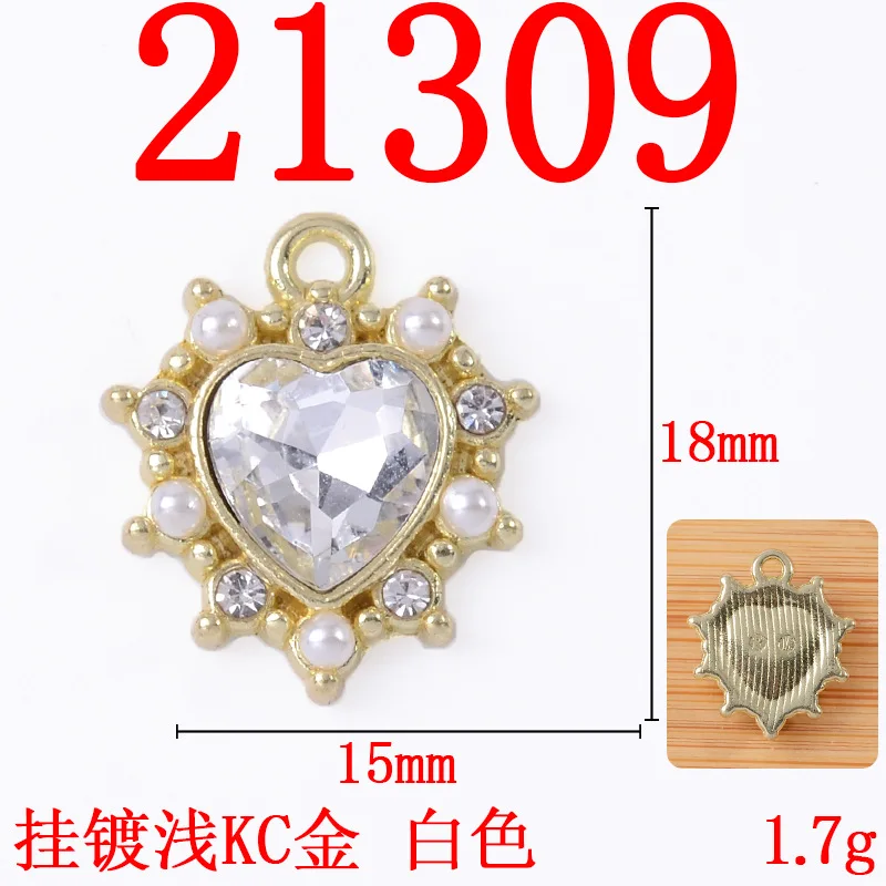 DIY jewelry accessories wholesale crystal love baroque style alloy pendant multi-color earrings flower plate material