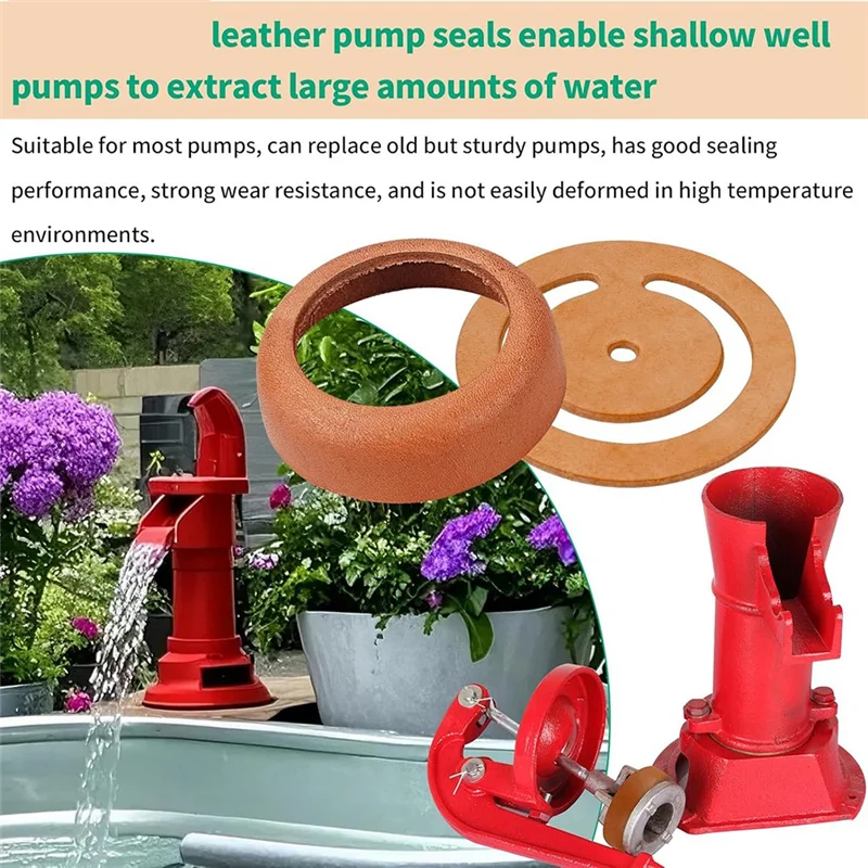RALCA-For Simmons 1160/PM500 والمضخات اليدوية المتوافقة مع مجموعة جلد البولي يوريثان - طقم إصلاح المضخة - يتضمن كوب صمام سفلي 3 1/2 بوصة