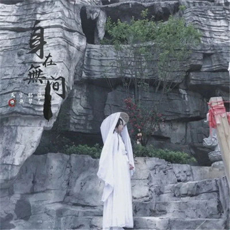 New 2025 Costume Anime Tian Guan Ci Fu Xie Lian Cosplay Xielian Wigs Men Women White Han Fu Outfit Hall ★ ★ ★ ★