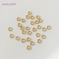 14K/18K Gold Plated Soldered Closed Ring Connector Jump Rings For DIY Jewelry Making Supplies Wholesale