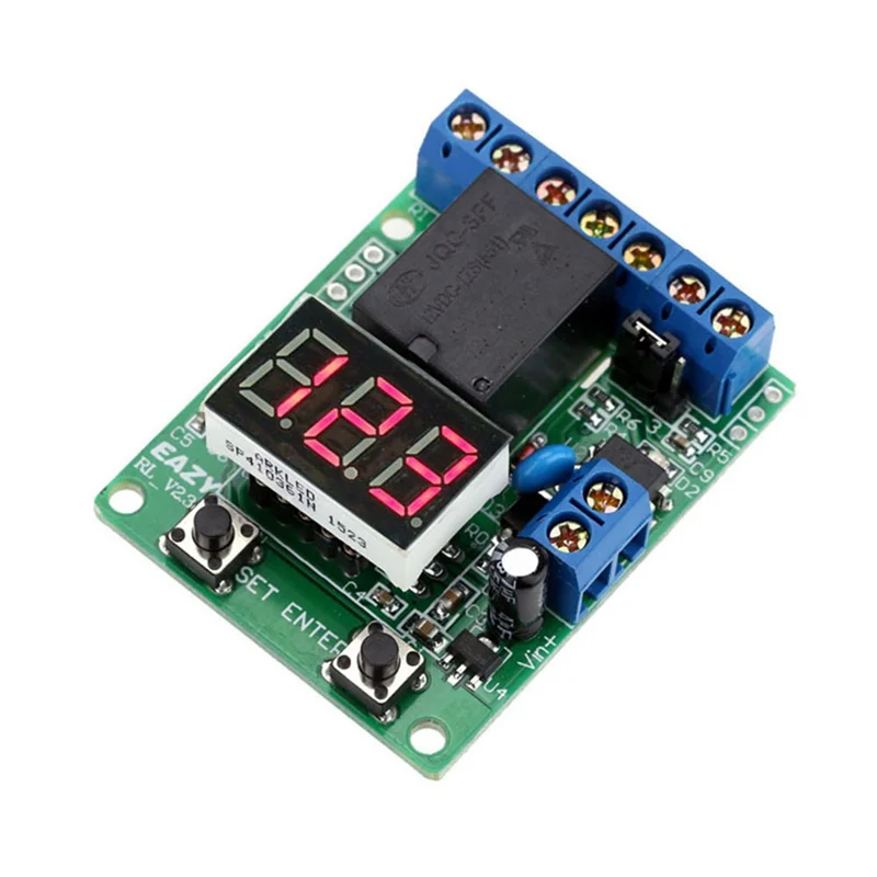 LED Voltmeter Charging Discharge Security Relay Module DC 12V Digital Voltage Control Switch Board Module