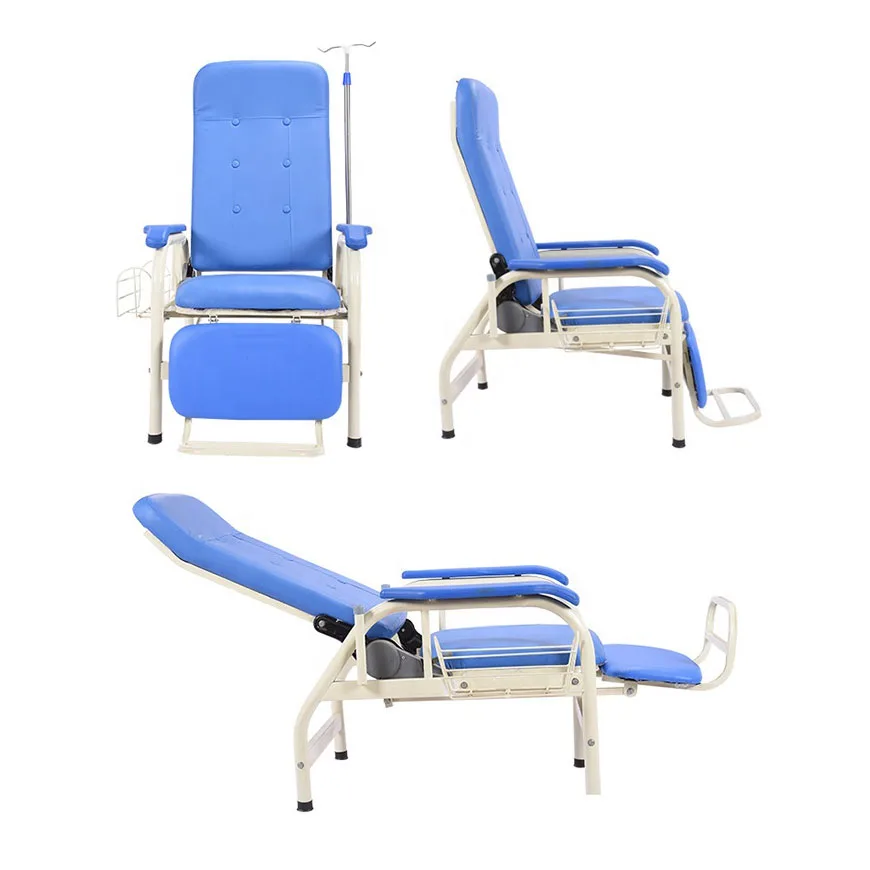 Factory direct sales of high-quality portable medical lounge chairs foldable IV infusion chairs for hospitals and clinics