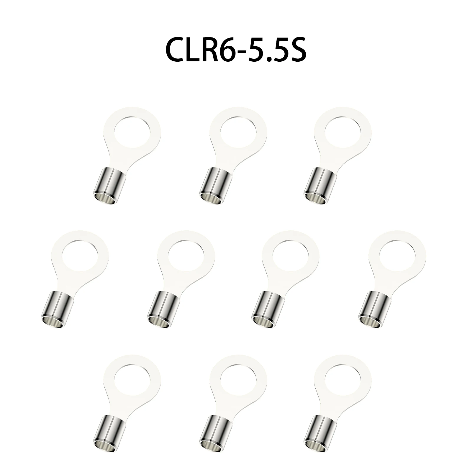 10 قطعة محطات تجعيد حلقة سلك كهربائي موصل غير معزول مستدير النحاس النقي الفضة مطلي الطويق العروات كابل الحذاء