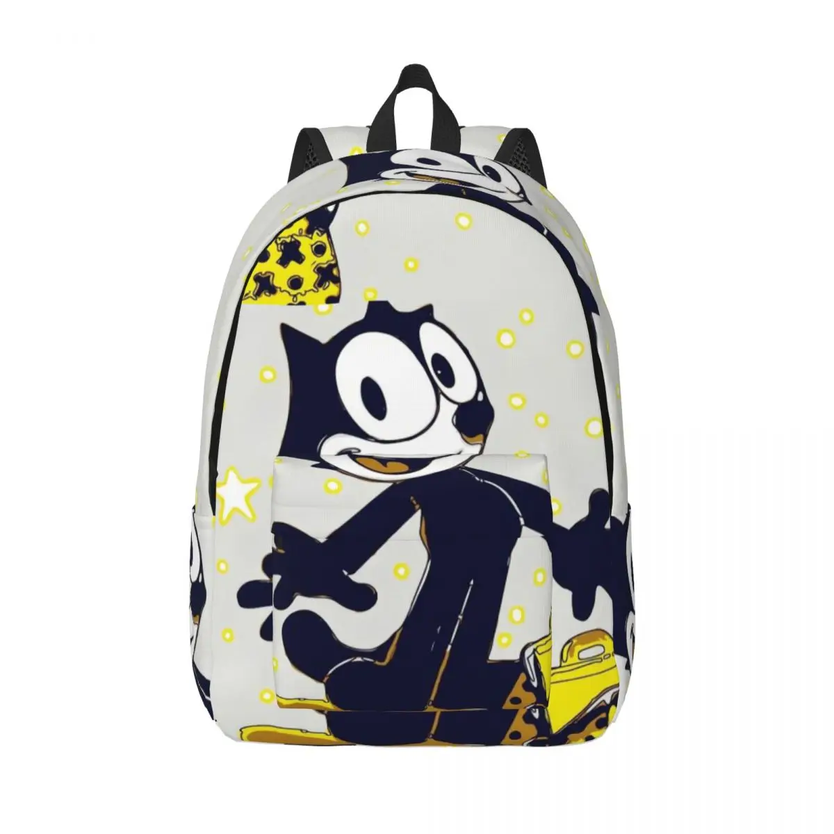 Birthday Gift Happys Sturdy Shoulder College Bag F-Felix The Cat Cartoon Vintage Preschool Schoolbag For Work