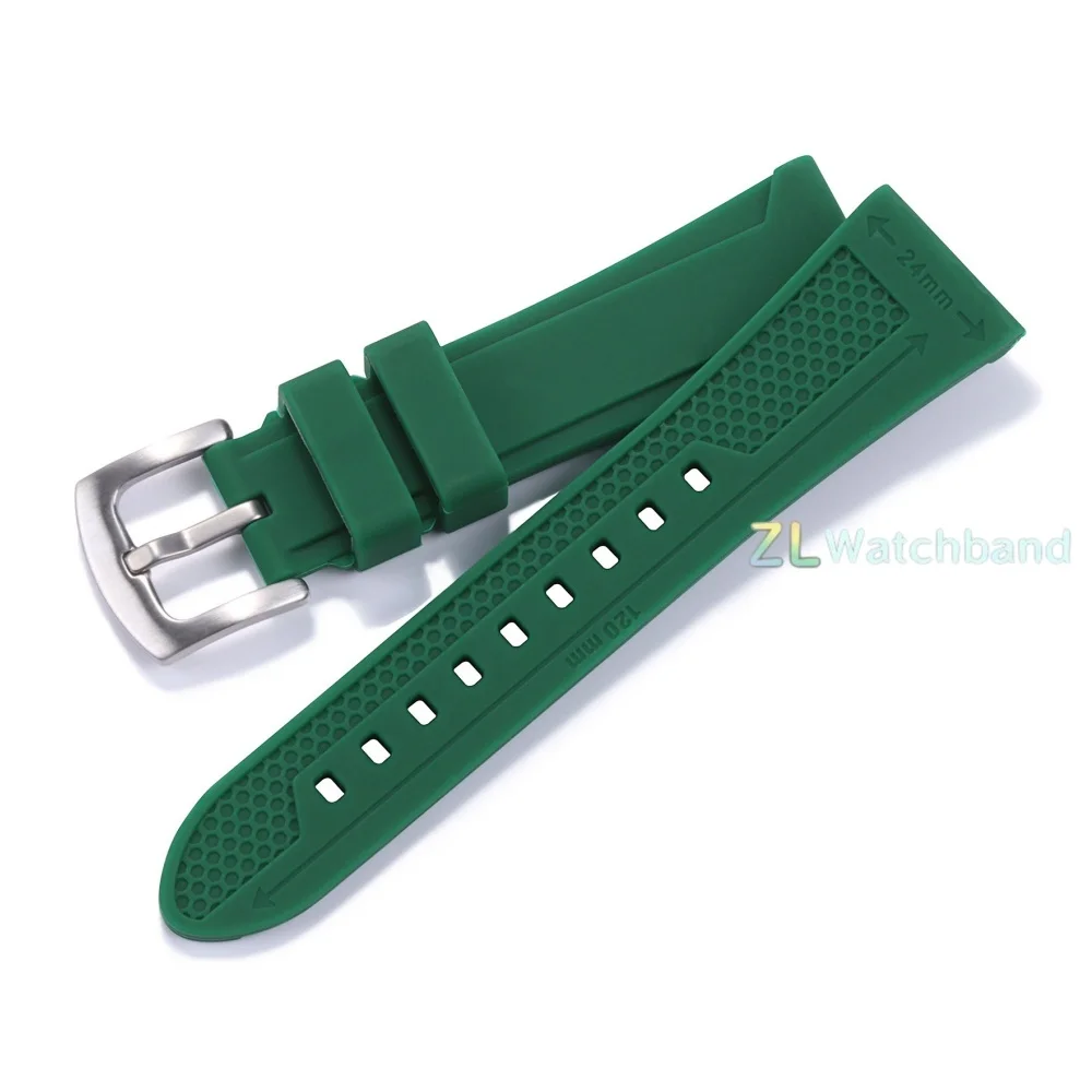 22mm 24mm 26mm Universal Silicone Watch Strap for Citizen for Tudor for Panerai Waterproof Wrist Band Metal Pin Buckle Bracelet view 5