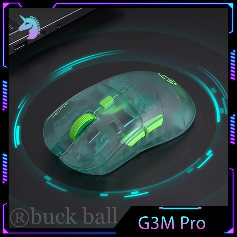 

HECATE G3M Pro Gamer Mouse Bluetooth Wireless Mouse 3Mode Low Delay Lightweight PAW3395 26000DPI Transparent Office Gaming Mice