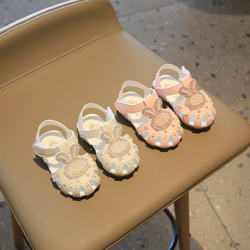 Sandalias para niña pequeña, zapatos de fondo suave, sandalias de playa para niño, zapatos de princesa bonitos, Verano