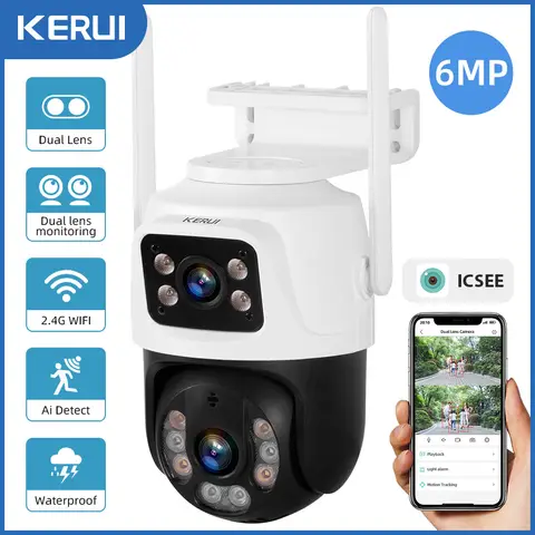 Outdoor 6MP WiFi IP Camera with Human Detection KERUI