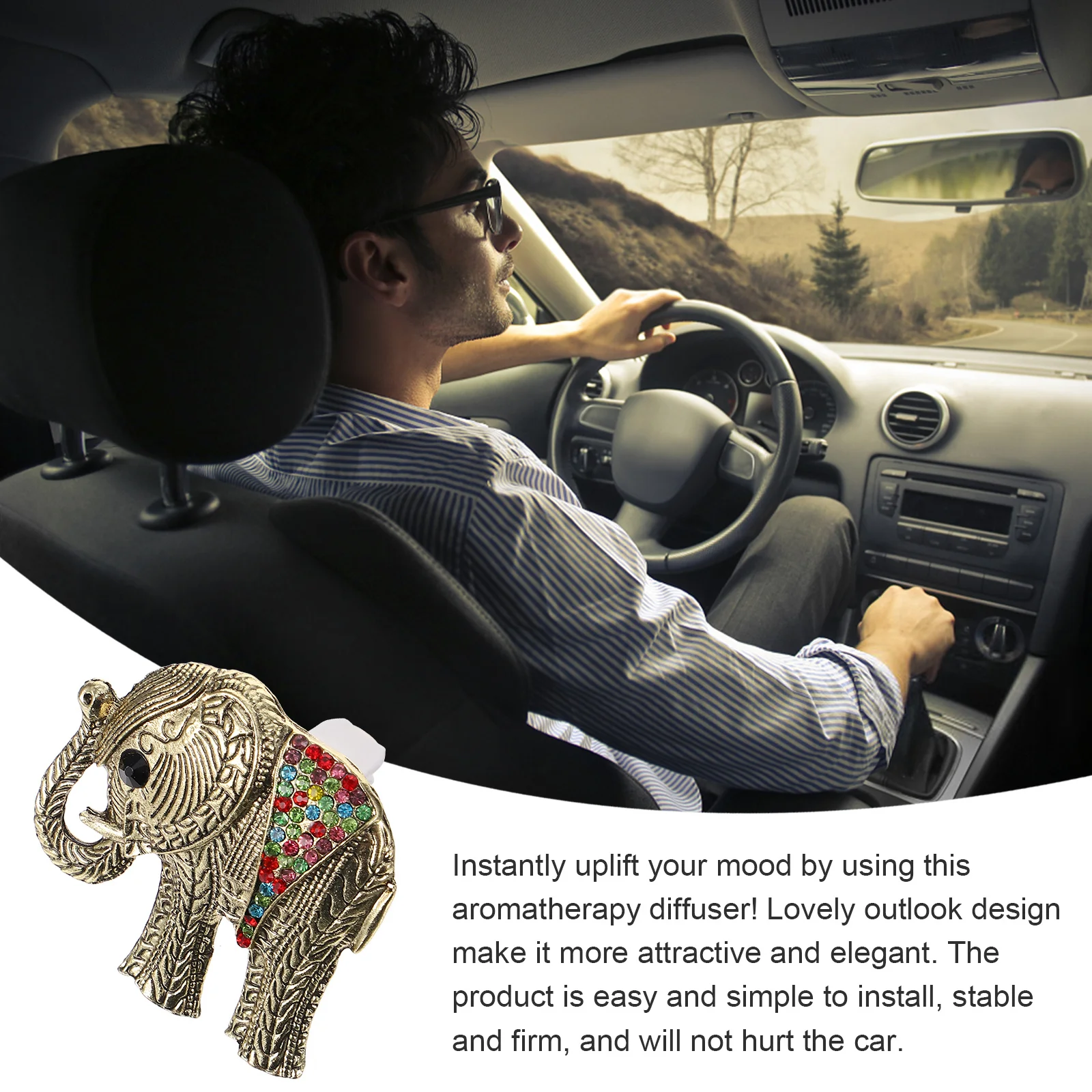 

2pcs Aromatherapy Diffuser Clip Metal Odor For Car Vents Scratch-Free Air Freshener Fragrance Accessory Gift For Car
