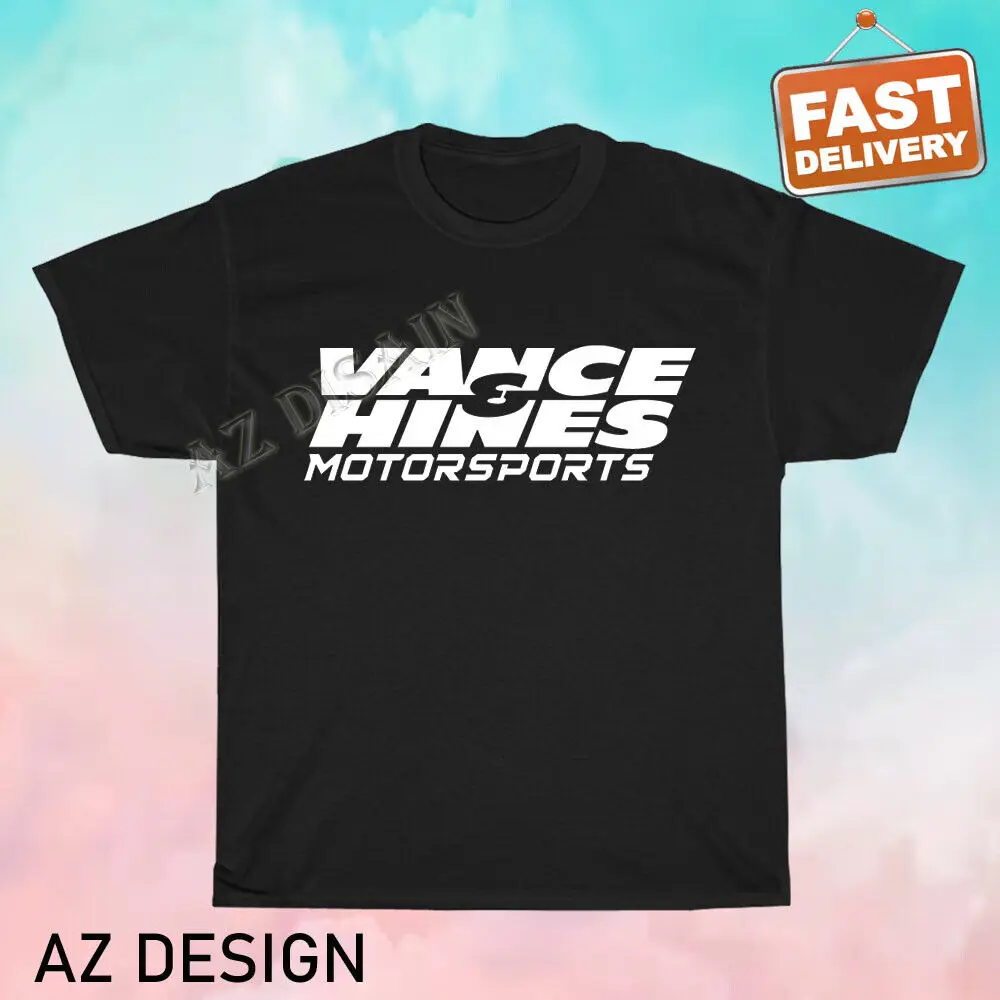 Новинка, футболка с логотипом Vance & Hines, забавный размер от S до 5XL