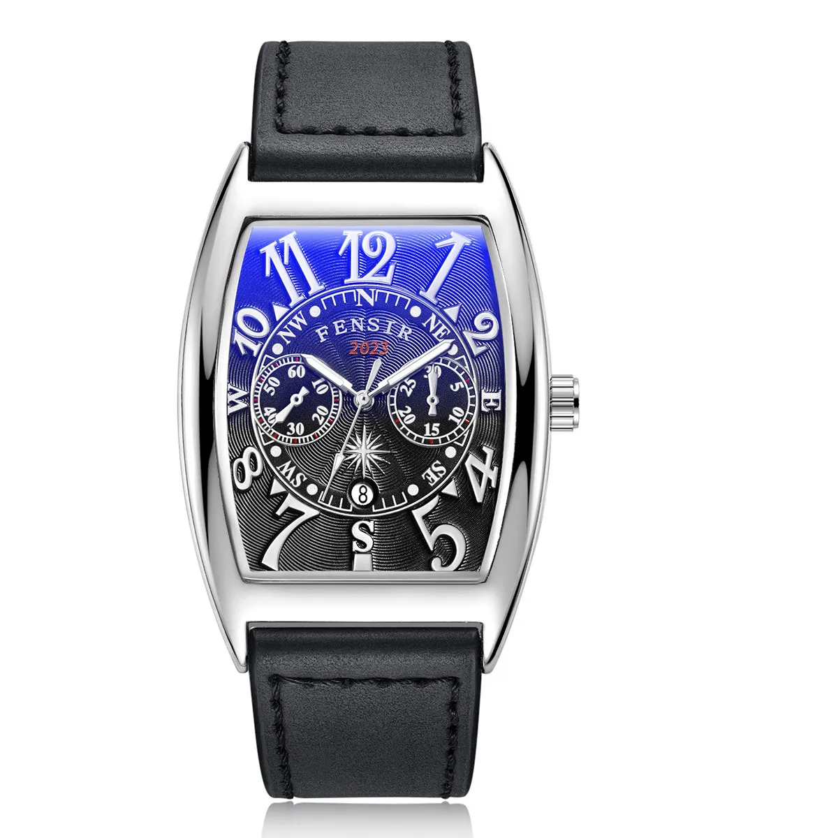 Fenshi Men Square Temperament Quartz Watch Arabic Numeral Markers Roman Numerals Fashion Business Waterproof One Piece Wholesale