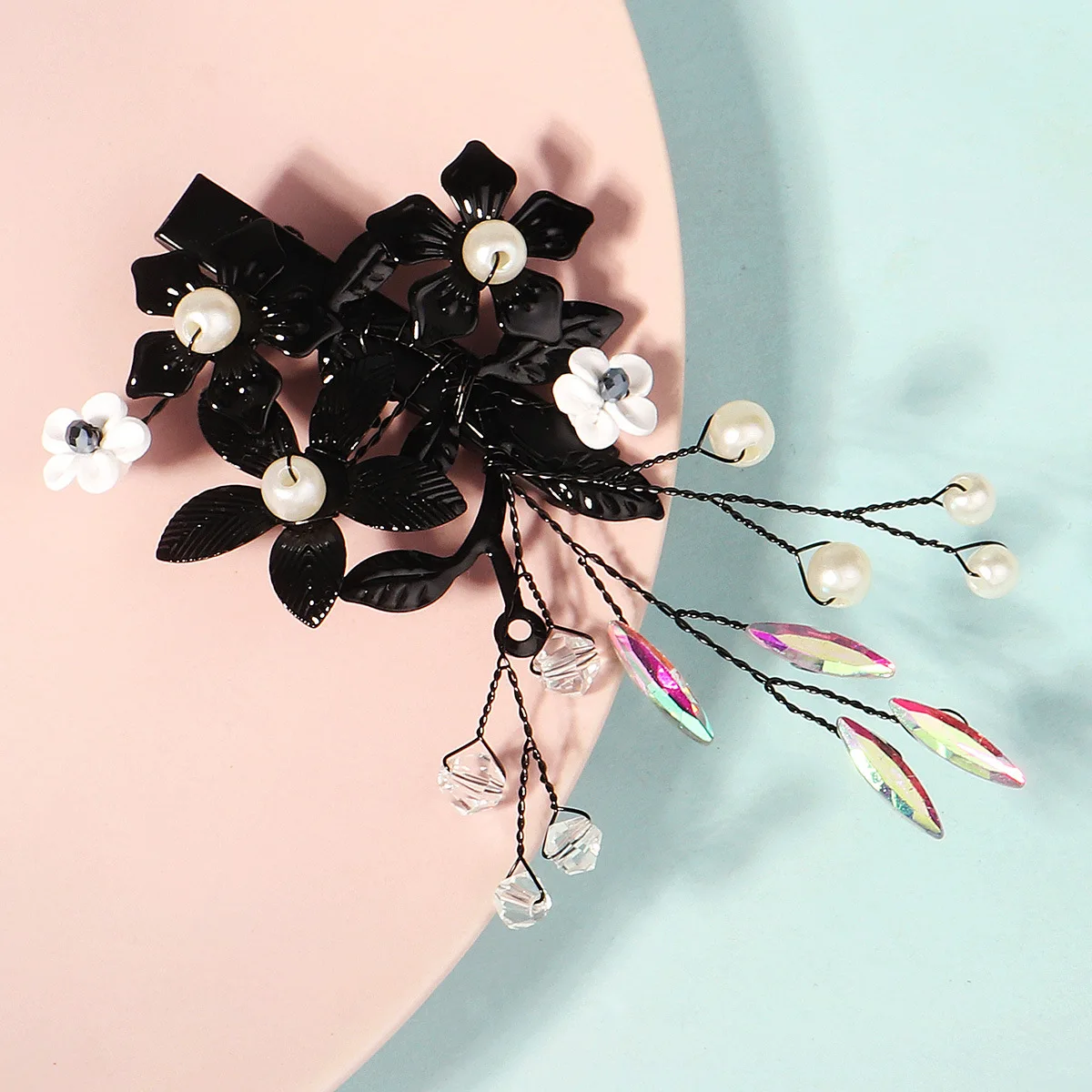 Black Flower Hairpins Happy Halloween Hairclips Women Girls Party Hair Jewelry Accessories Floral Headpieces Jewelry Gifts