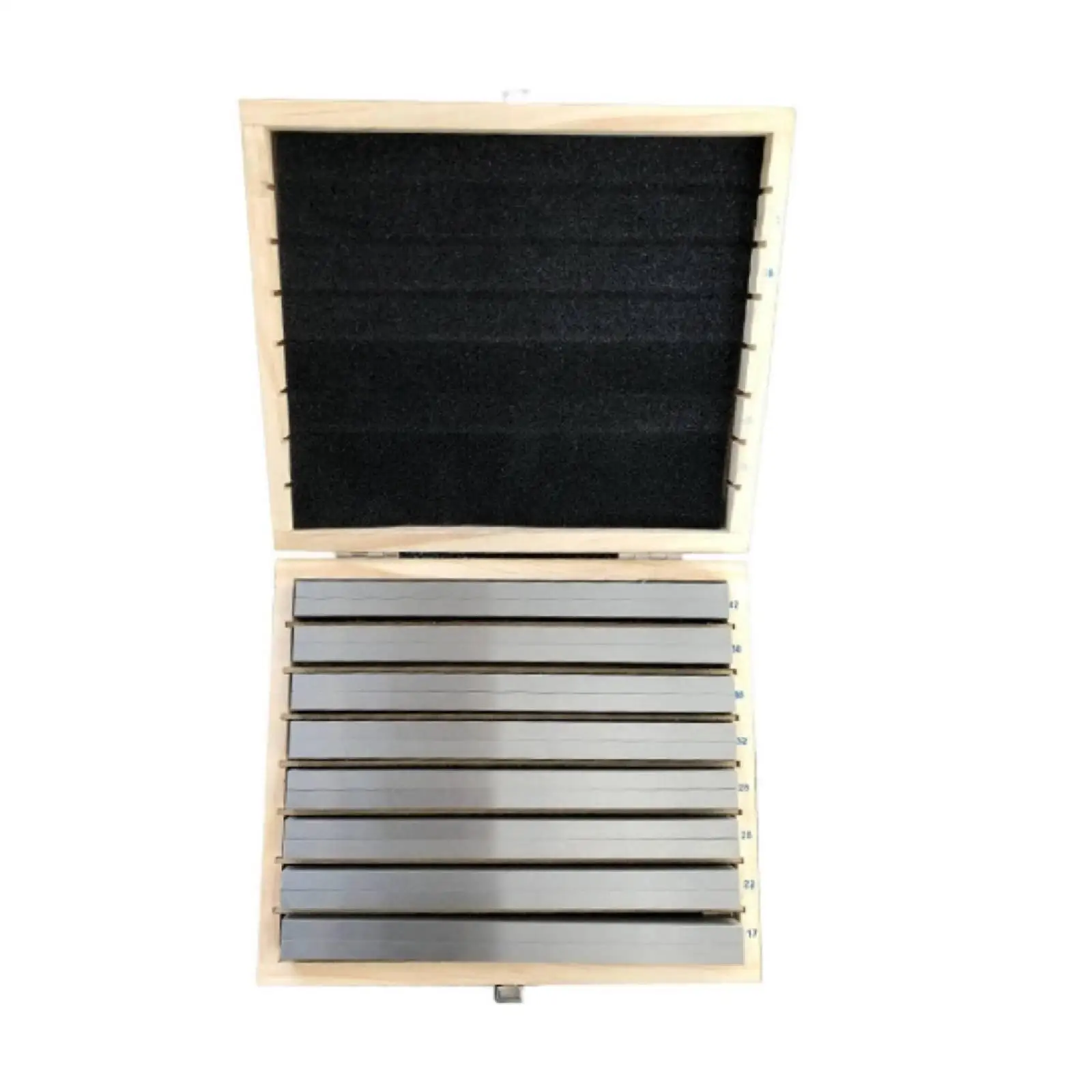 16 Pieces Parallel Gauge Blocks with Wooden Case Hardened Milling Machine Parallel Ground Vise Parallel Blocks for Machinists,