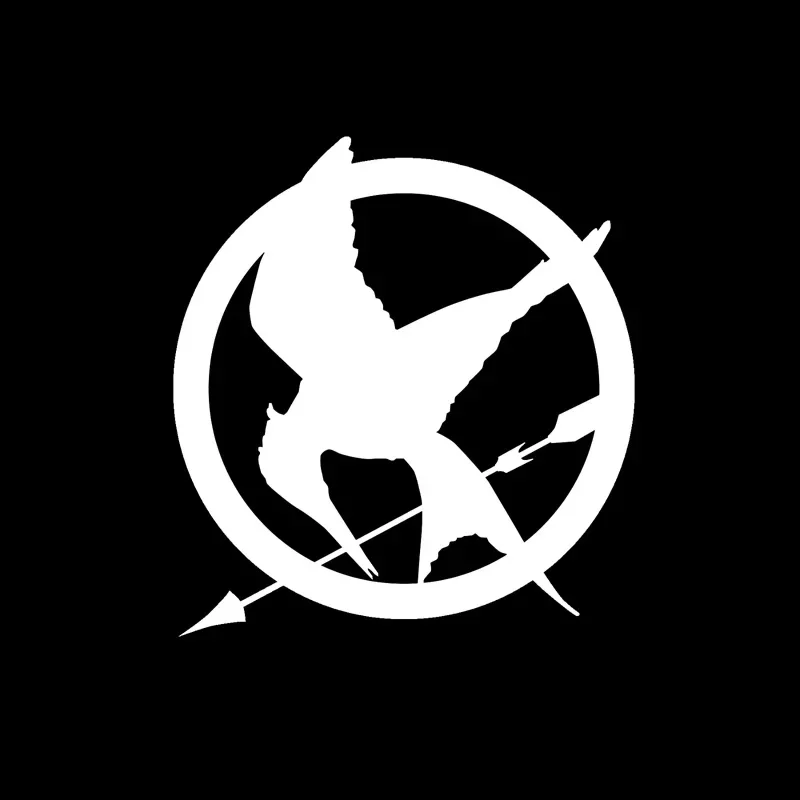 Popular Hunger Games Vinyl Car-Styling Car Sticker Personality Pvc Waterproof Decal Black/white 15.3cm *14.2cm