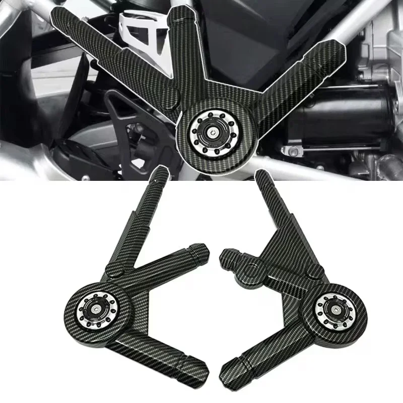 Cubierta de marco motocicleta negra carbono, Panel archivo lateral, Protector embellecedor para BMW R1200GS Adventure R