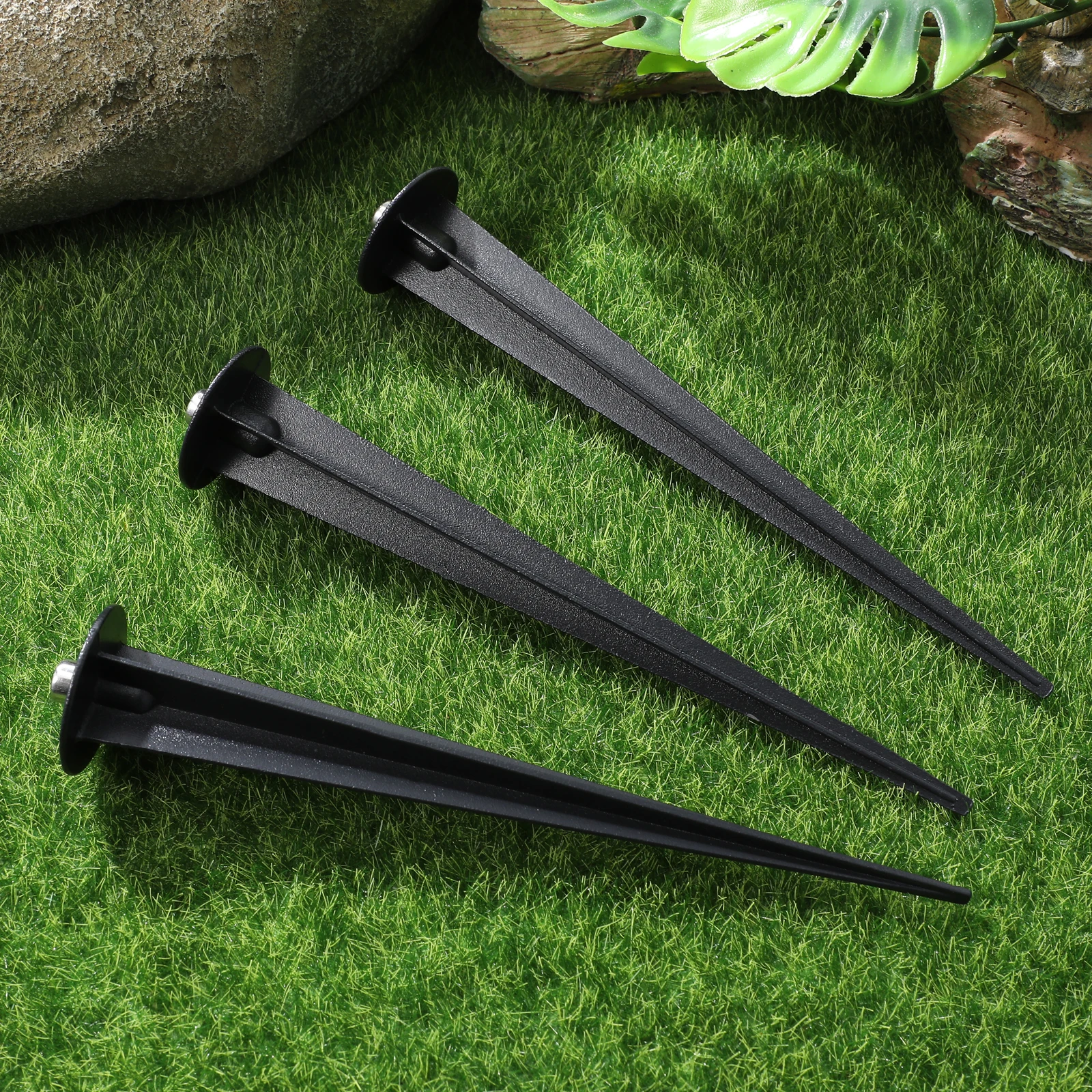 

8pcs Solar Ground Stakes Light Spikes Aluminum Black Outdoor Garden Lamp Shade Lighting Accessories Waterproof Durable