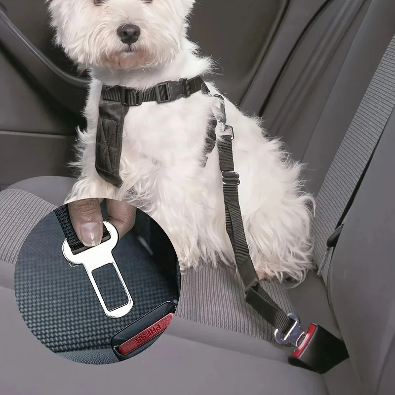 Pet Seat Belt Adapters - Car Metal Clips for Pet Leashes, Compatible with Truck & Car Seats