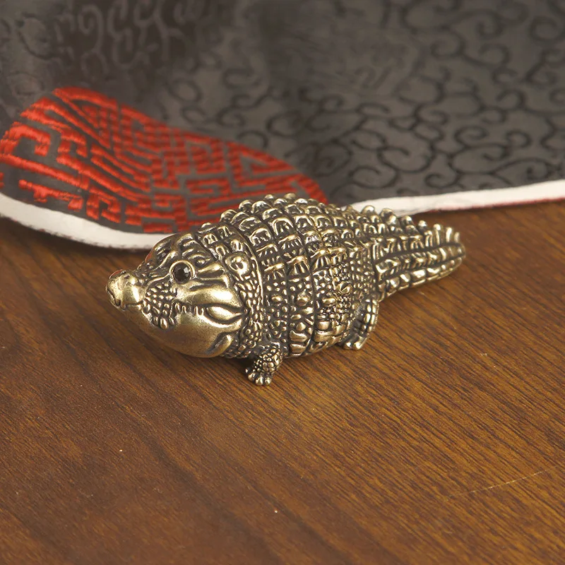 1/2Pcs Brass Alligator Office Desktop Small Ornament Creative Cute Ornament Ornament
