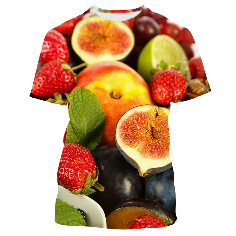 Summer Strange Delicious Fruit graphic t shirts men Fashion Casual Personality Fun harajuku Printed Oversized Streetwear Tees