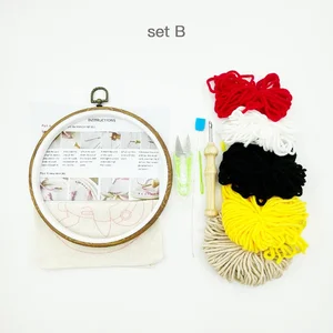 Cartoon Animal Punch Needle Embroidery Kit para Iniciantes, Soft Yarn Needlework Set, Home Decor, Bonito 6 principais vendas bordadeiras - №4