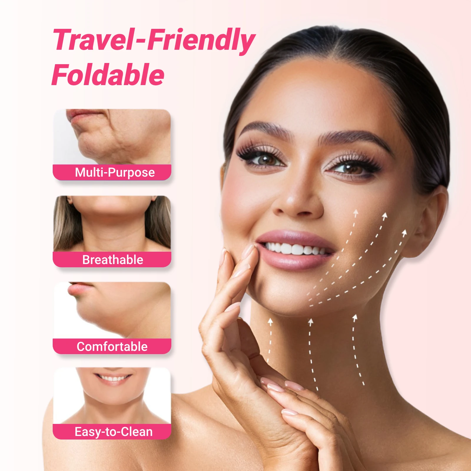 V Line Lifting Chin Strap Reusable Adjustable Face Lift Strap Chin Strap For Double Chin For Women