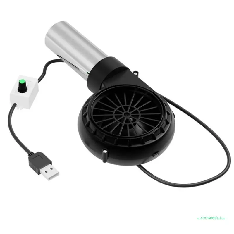 USB5V BBQ Blower With USB Cable Handheld Fan Bellows For Outdoor Cooking