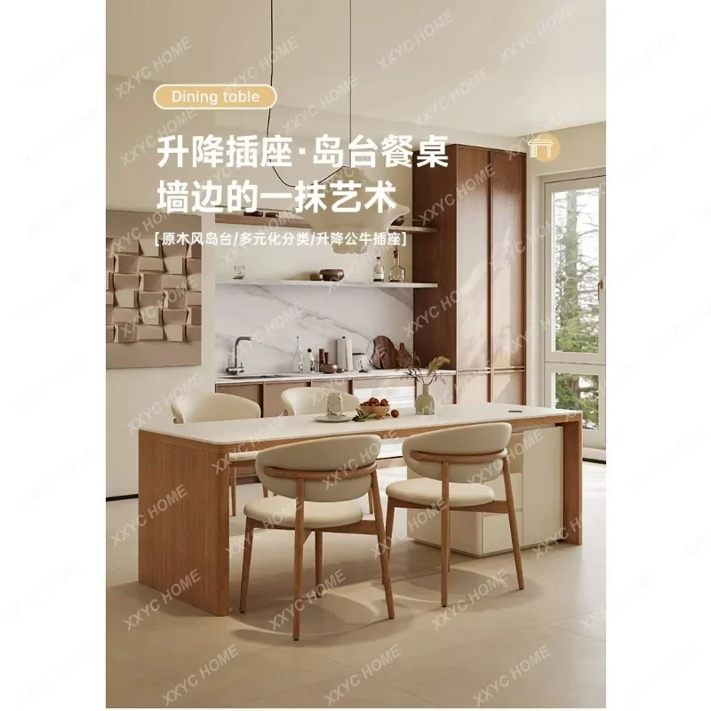 GGDining table integrated small apartment modern home kitchen multi-functional solid wood island