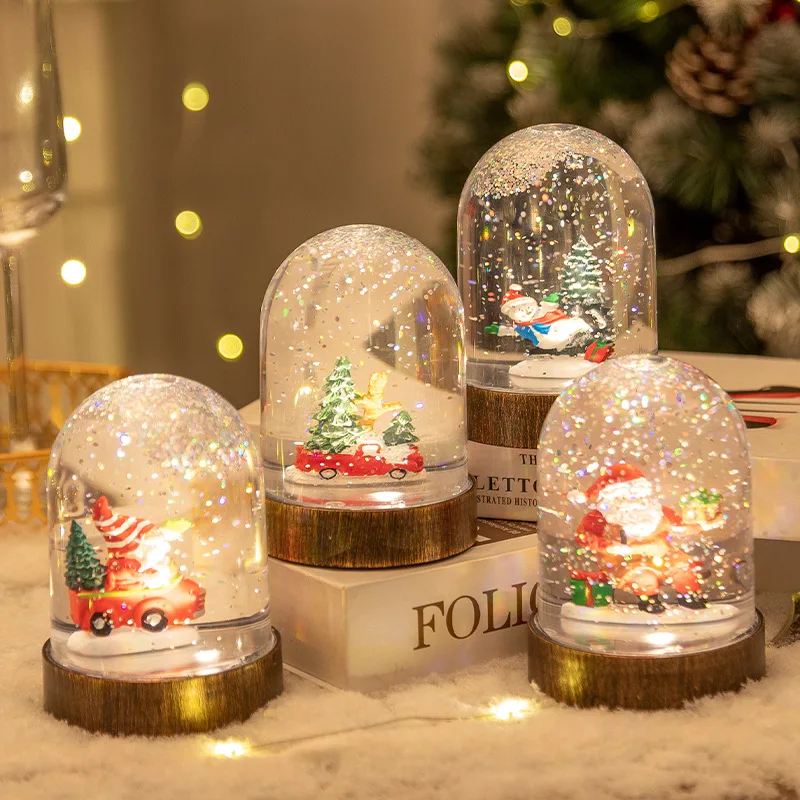 Led Christmas Wedding New Year Lights Lampshade Santa Snowman Tree Baby Kids Night Light Gifts Christmas Decorations