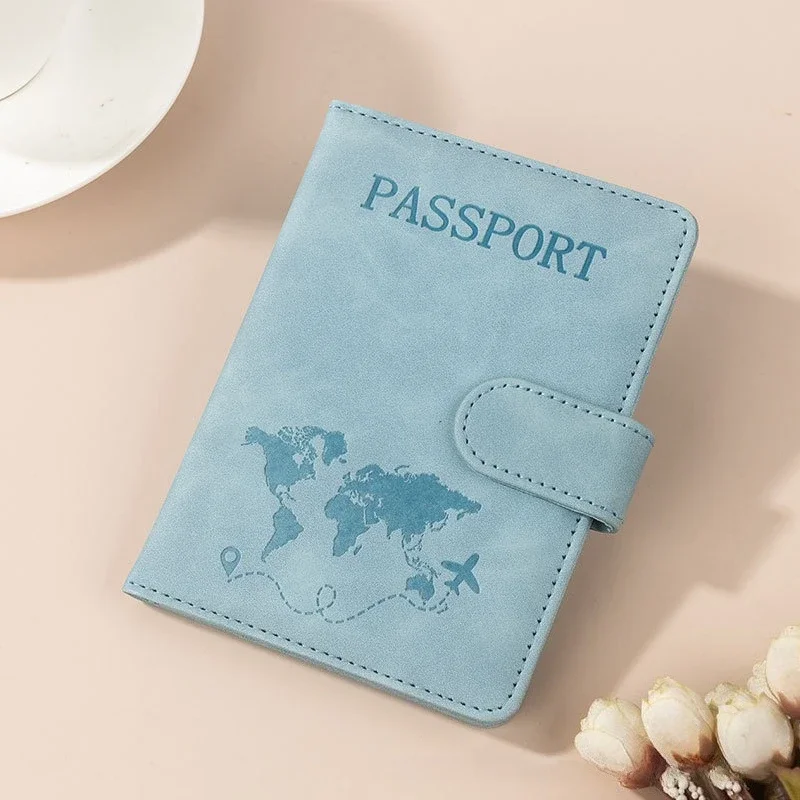 

Passport Holder, Passport Wallet Set With Credit Card Slot And Boarding Pass Slot, Travel Essential, Rfid-Blocking Leather Travel Accessory, Ideal For Business Trips And Family Use